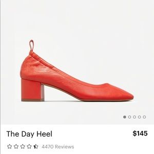 Everlane Day Heel in bright red